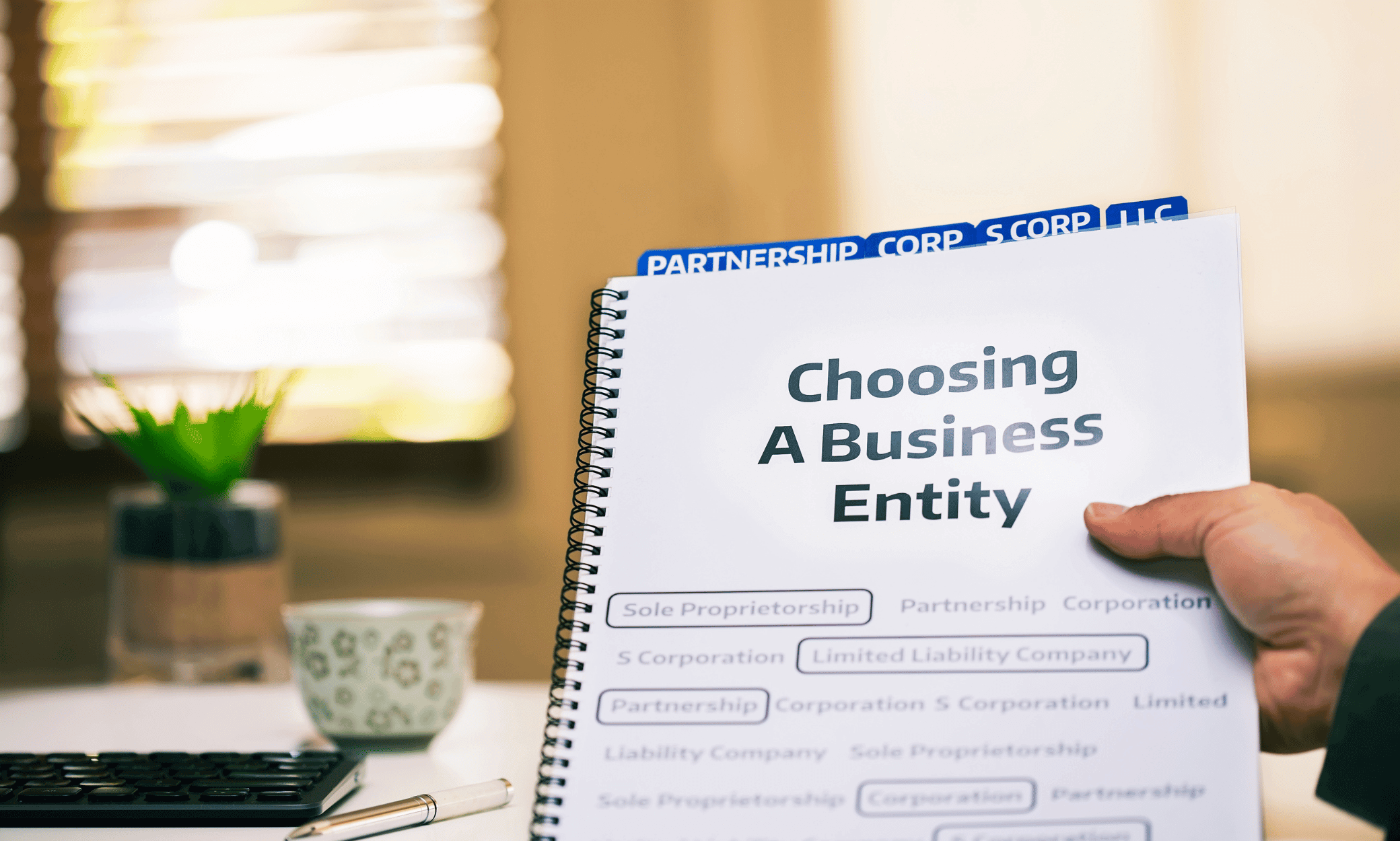 A binder with business entities