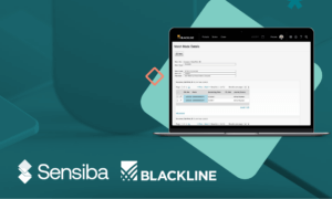 BlackLine's Transaction Matching software on a laptop
