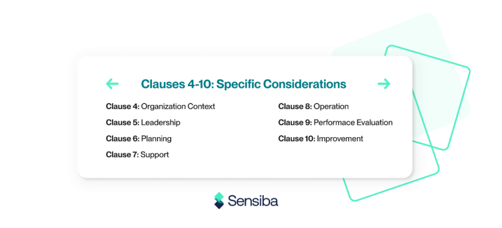 Clauses 4-10: Specific Consideration graphic 