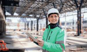 Somone holding a clipboard