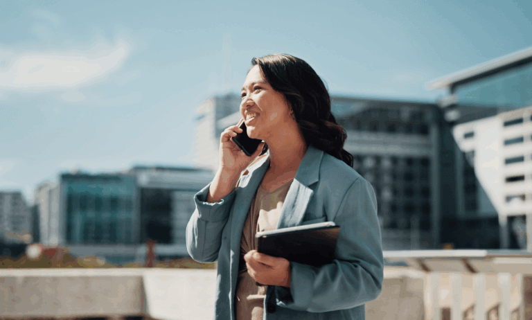 Someone on the phone.