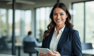 Somone holding a tablet