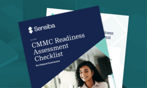 CMMC Readiness Assessment Checklist white paper cover with a person on it