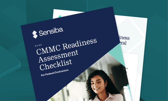 CMMC Readiness Assessment Checklist white paper cover with a person on it